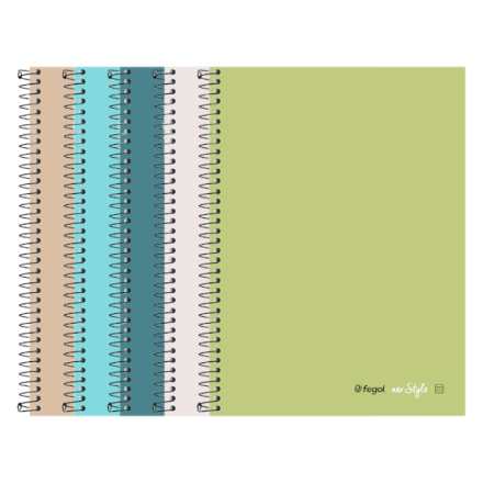 Τετράδιο Σπιράλ Σκληρό Εξώφυλλο Α4, 120 φύλλα, σε διάφορα παστέλ χρώματα