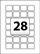 Ετικέτες Α4 50x40mm, 28 ετικέτες ανά φύλλο